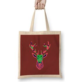 Humuts Deer Artwork Funny Cute Animals Bez Kadın Günlük Çanta