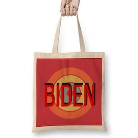 Humuts democrat biden 2024 Election - Vintage Retro Rainbow Style Uzun Saplı Bez Çanta