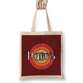 Humuts Democrat Kamala Harris 2024 - Vintage Retro Rainbow Style Uzun Saplı Bez Çanta