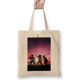 Humuts Demon Slayer 01 Açık Bej Uzun Saplı Bez Çanta