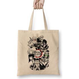 Humuts Demon Slayer All Characters Black And White Bez Kadın Günlük Çanta