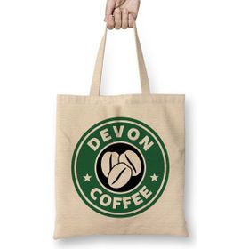 Humuts Devon Coffee Açık Bej Uzun Saplı Bez Çanta