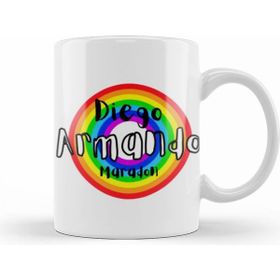 Humuts Diego Armando Maradon Retro Rainbow Style Kupa Bardak