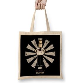 Humuts Dilbert Retro Japanese Açık Bej Uzun Saplı Bez Çanta