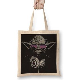 Humuts Dj Yoda Açık Bej Uzun Saplı Bez Çanta