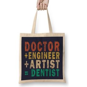 Humuts Doctor Engineer Artist Dentist 013 Bez Kadın Günlük Çanta