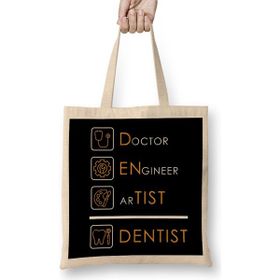 Humuts Doctor Engineer Artist Dentist 015 Bez Kadın Günlük Çanta