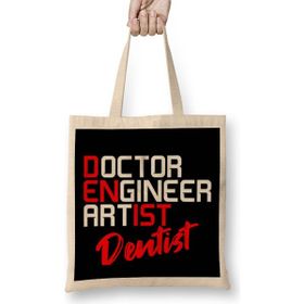 Humuts Doctor Engineer Artist Dentist 033 Uzun Saplı Açık Bej Bez Çanta