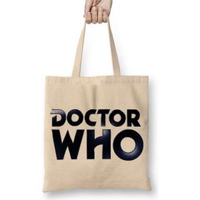 Humuts Doctor Who 02 Açık Bej Uzun Saplı Bez Çanta