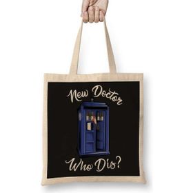 Humuts Doctor Who New Doctor Açık Bej Uzun Saplı Bez Çanta