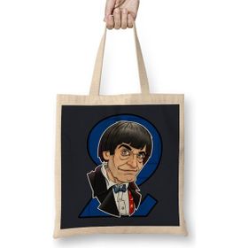 Humuts Doctor Who the Second Doctor Uzun Saplı Açık Bej Bez Çanta