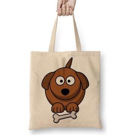Humuts Dog Baby Forest Pug Köpek Açık Bej Uzun Saplı Bez Çanta