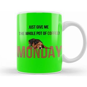 Humuts Dog Funny Coffee Drinks Lover Gift Quote Vintage Retro Rainbow Style Kupa