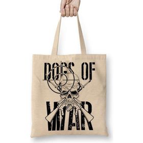 Humuts Dogs Of War Açık Bej Uzun Saplı Bez Çanta