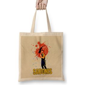 Humuts Domantas Sabonis Vintage Art -Legend Basketball Gift Vintage Retro Style Uzun Saplı Bez Çanta