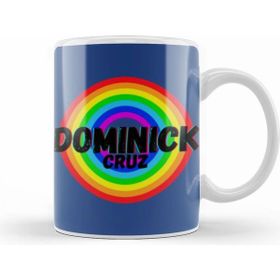 Humuts Dominick Cruz Vintage Retro Rainbow Style Warriors Design Wrestlers Gift Kupa Bardak