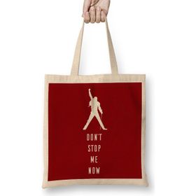 Humuts Dont Stop Me Now 01 Açık Bej Uzun Saplı Bez Çanta