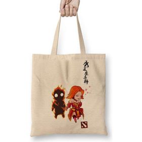 Humuts Dota 2 Lina Açık Bej Uzun Saplı Bez Çanta