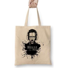 Humuts Dr House Music Açık Bej Uzun Saplı Bez Çanta