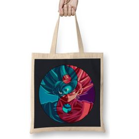 Humuts Dragon Ball Blue Rose Açık Bej Uzun Saplı Bez Çanta