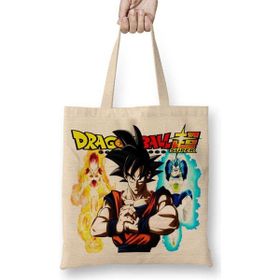 Humuts Dragon Ball Super Açık Bej Uzun Saplı Bez Çanta