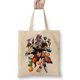 Humuts Dragon Ball Z 04 Açık Bej Uzun Saplı Bez Çanta