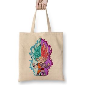 Humuts Dragon Ball Z Açık Bej Uzun Saplı Bez Çanta