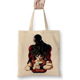 Humuts Dragon Ball Z Super 02 Açık Bej Uzun Saplı Bez Çanta