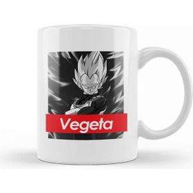 Humuts Dragon Ball Z Vegeta Red Band Logo Beyaz Kupa