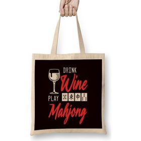 Humuts Drink Wine Play Mahjong Chinese Board Game Player Solitaire Bez Çanta