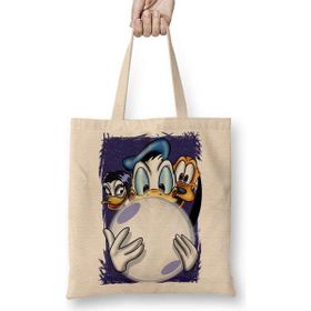 Humuts Duck Adventures Açık Bej Uzun Saplı Bez Çanta