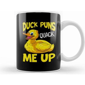 Humuts Duck Puns Quack Me Up Adorable Duckling Pun Beyaz Kupa