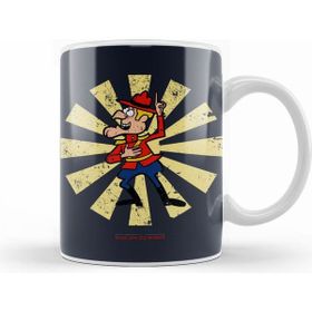 Humuts Dudley Do Right Retro Japanese Beyaz Kupa