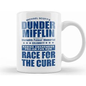 Humuts Dunder Mifflin Rabies Awareness Race For The Cure Beyaz Kupa