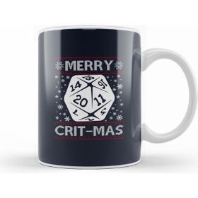 Humuts Dungeons And Dragons Merry Critmas Christmas Knit Pattern Beyaz Kupa