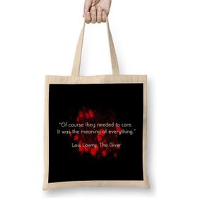 Humuts Dystopian Meaning Of Everything Quote Bez Uzun Saplı Açık Bej Rengi Çanta