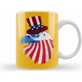 Humuts Eagle Happy Independence Day 4th of July Gift Beyaz Kupa