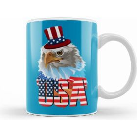 Humuts Eagle Independence Day 4th of July Gift Celebration Beyaz Kupa