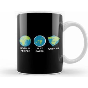 Humuts Earth Shapes Normal Flat Cuban Flat Earth Beyaz Kupa