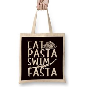 Humuts Eat Pasta Swim Fasta Swimmer Swimming Indoor Pool Athlete Bez Uzun Saplı Açık Bej Rengi Çanta