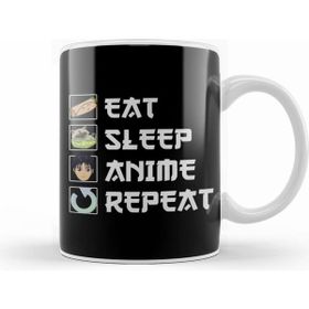 Humuts Eat Sleep Anime Repeat Beyaz Kupa
