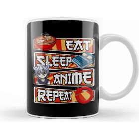 Humuts Eat Sleep Anime Repeat Cute Anime Obsessed Beyaz Kupa