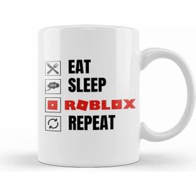 Humuts Eat Sleep Roblox Repeat Beyaz Kupa