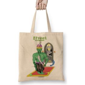 Humuts Efreet Djin War Green Faction Açık Bej Uzun Saplı Bez Çanta