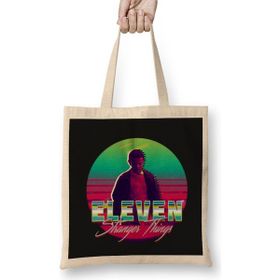 Humuts Eleven Stranger Things 01 Açık Bej Uzun Saplı Bez Çanta