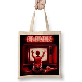 Humuts Eleven Stranger Things 01 Açık Bej Uzun Saplı Bez Çanta