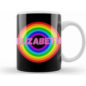 Humuts Elizabeth Name Personalized Custom Vintage Retro Rainbow Style Design Gift Baby Gift For Her Kupa