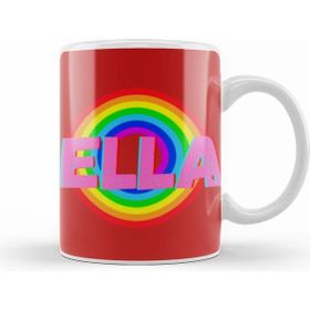 Humuts Ella Name Personalized Custom Vintage Retro Rainbow Style Design Gift Baby Gift For Her Kupa