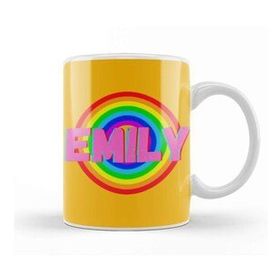 Humuts Emily Name Personalized Custom Vintage Retro Rainbow Style Design Gift Baby Gift For Her Kupa