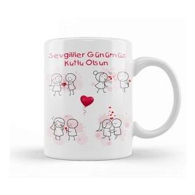 Humuts En Çok Satılan Sevgililer Günü Sevgiliye Hediye Beyaz Kupa